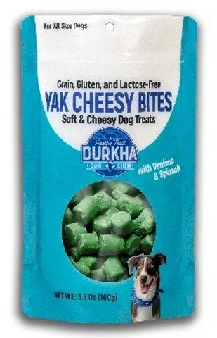 1ea 3.5oz Durkha Yak Cheesy Bites with Venison and Spinach - Treats